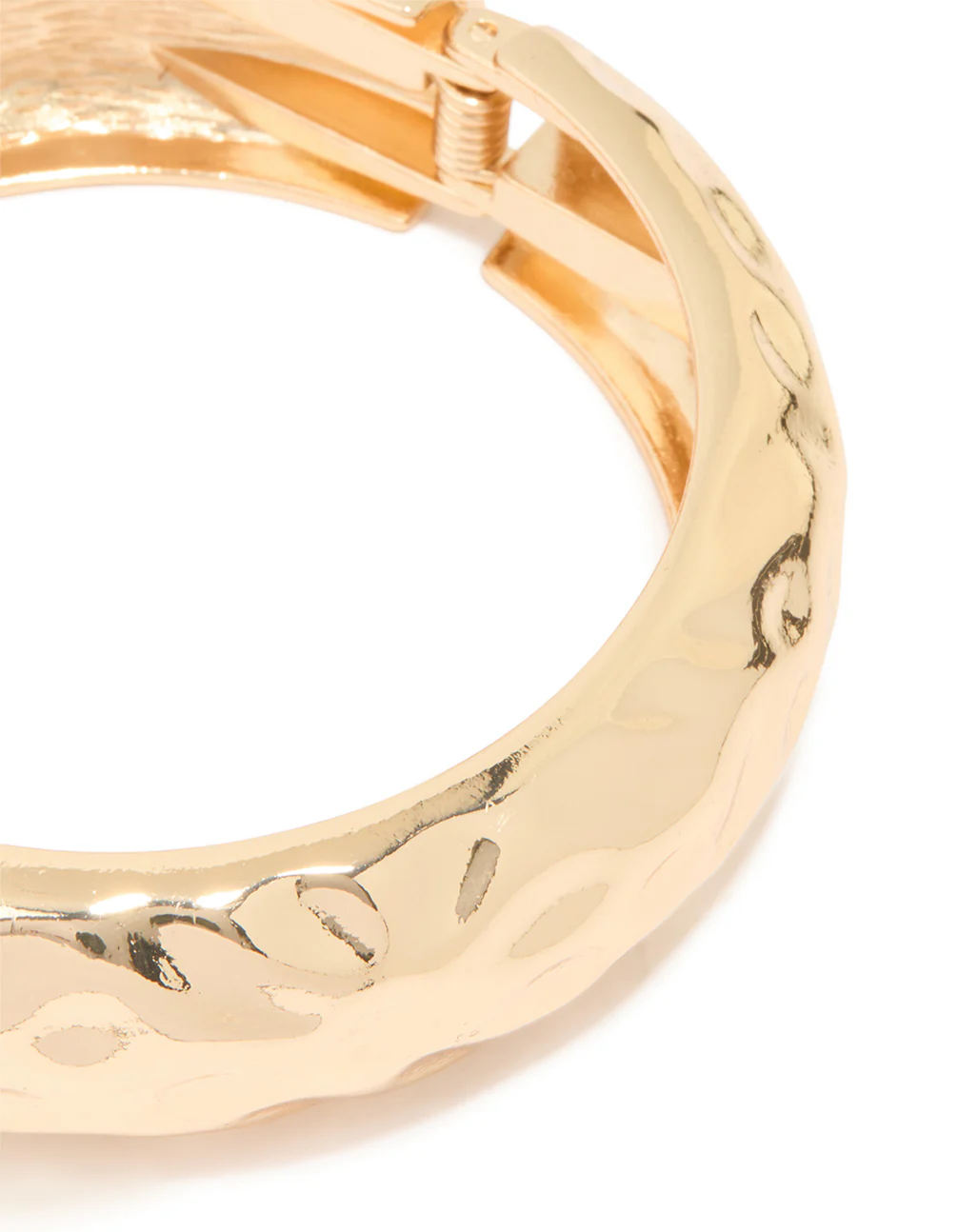 Gold Hammered Classic Bangle - Image 2
