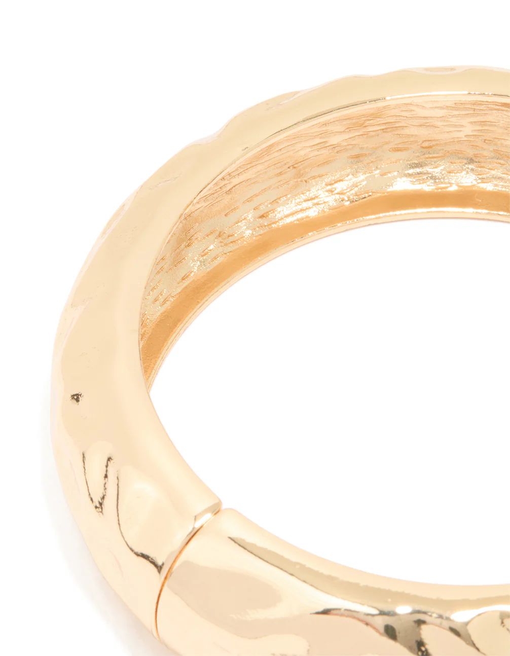 Gold Hammered Classic Bangle - Image 3