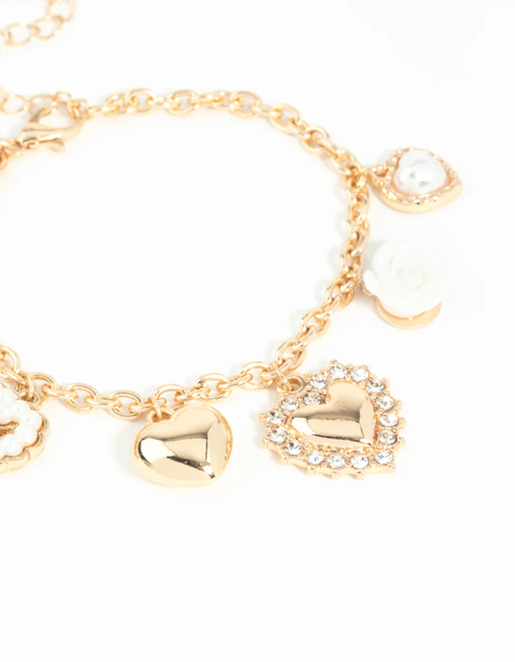 Gold Heart Charm Bracelet - Image 3