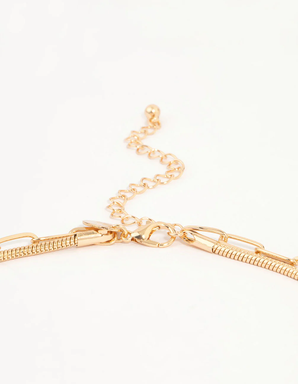 Gold Heart Locket Layered Necklace - Image 3