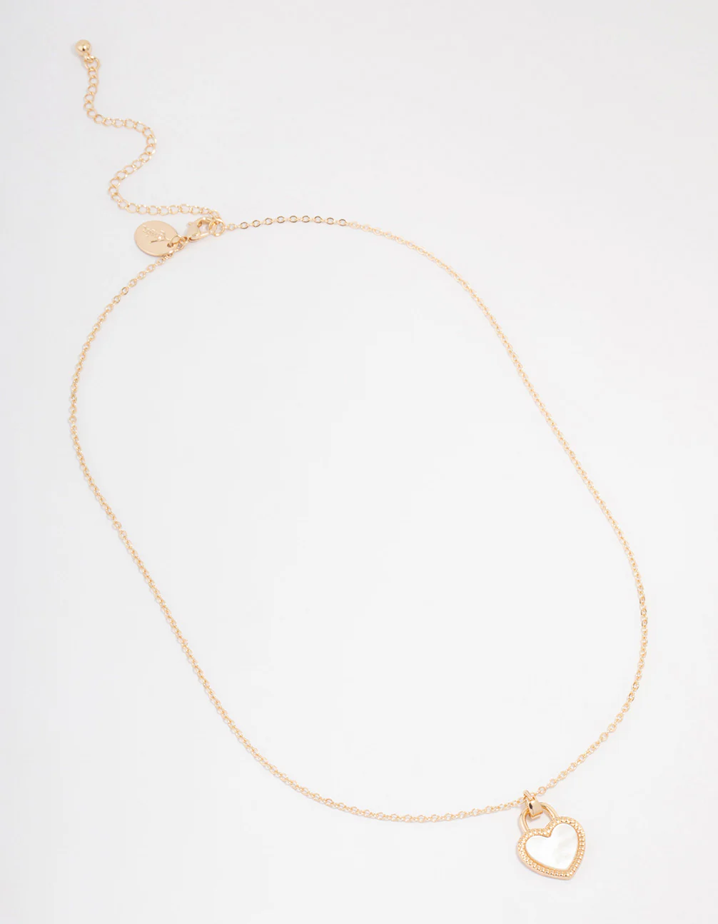 Gold Heart Locket Pendant Necklace - Image 2