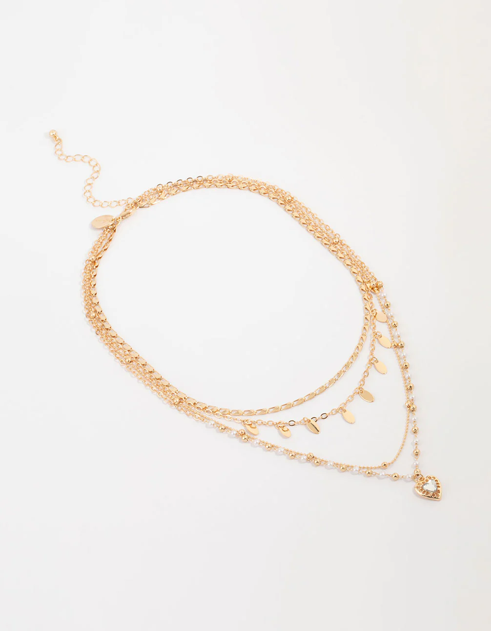 Gold Heart Mixed Layered Necklace - Image 2