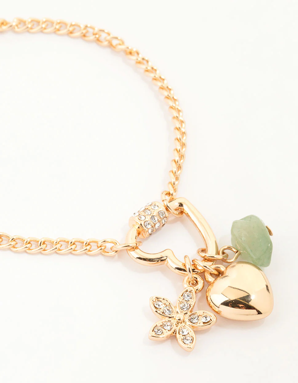 Gold Heart Semiprecious Charm Bracelets 2-Pack - Image 3