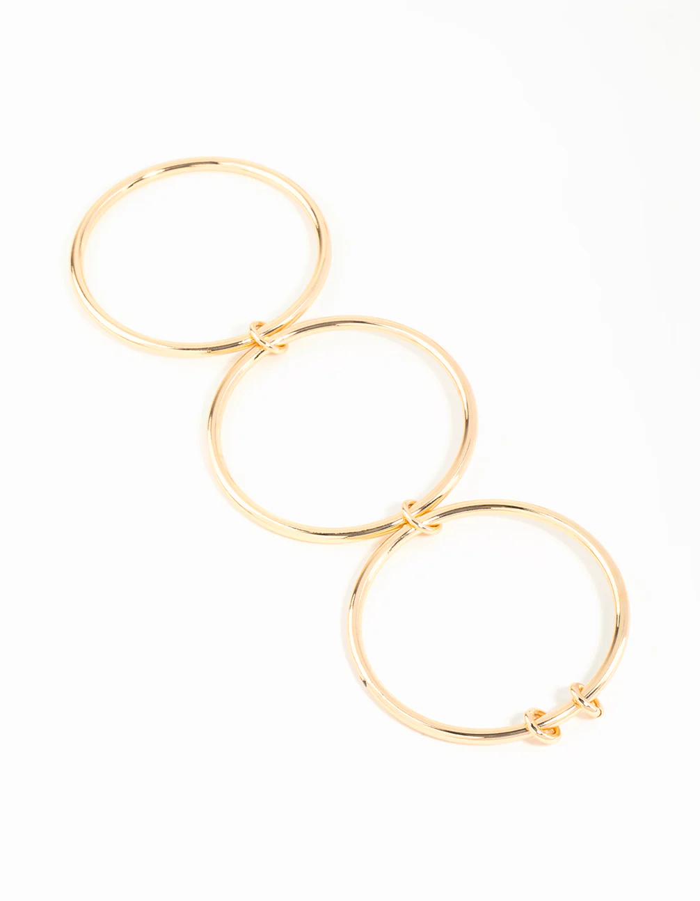 Gold Interlinked Layered Bangle - Image 3