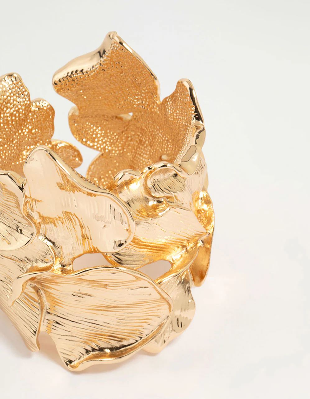 Gold Leaf Detailed Wrist Cuff - Image 2