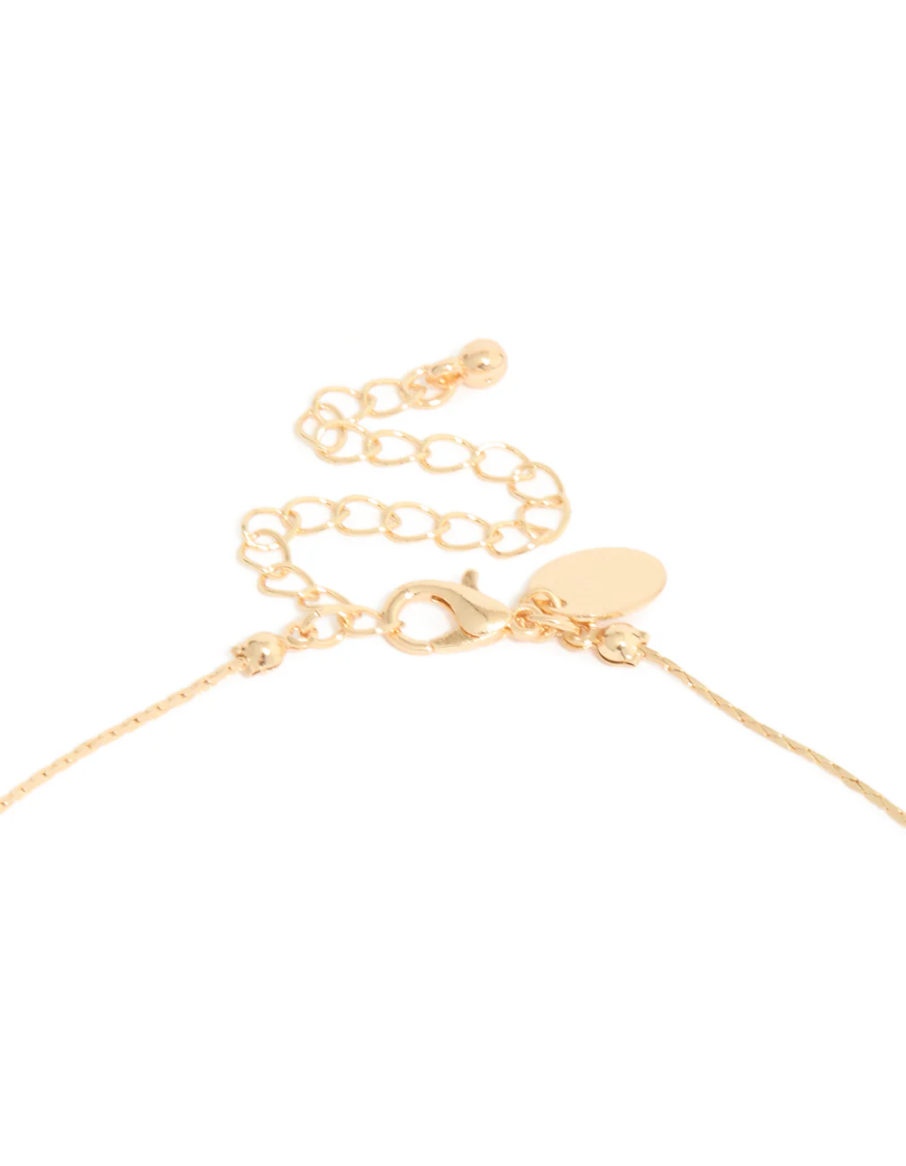 Gold Long Blue Beaded Necklace - Image 3