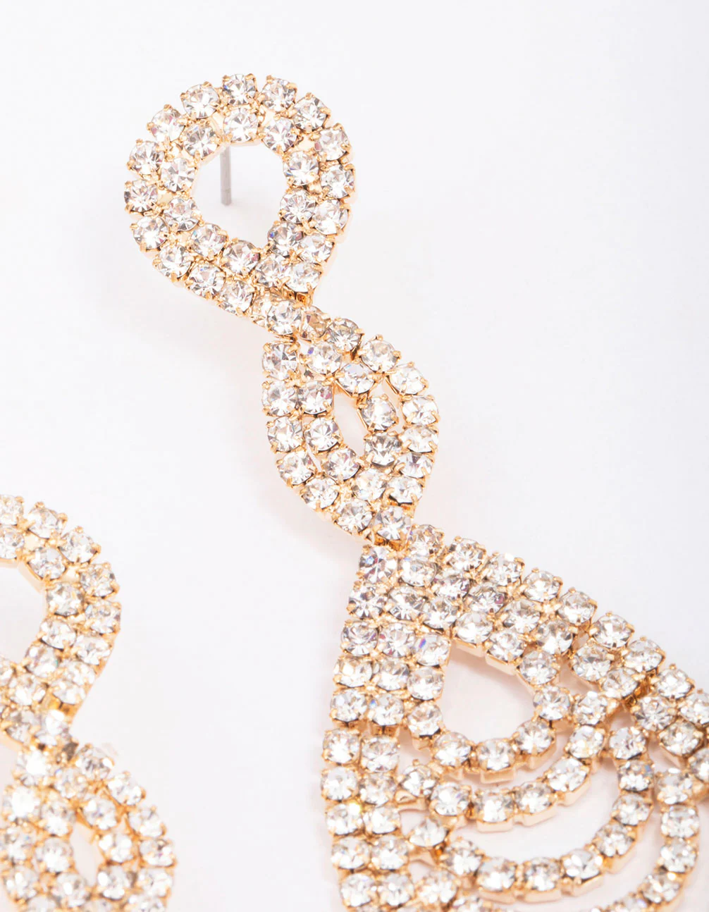 Gold Loop Drop Earrings - Image 3