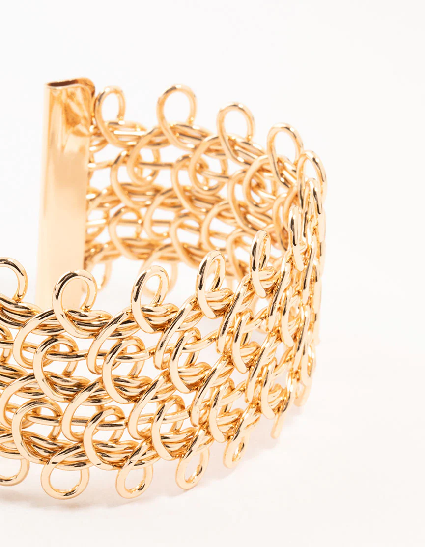 Gold Looped Wrist Cuff - Image 2