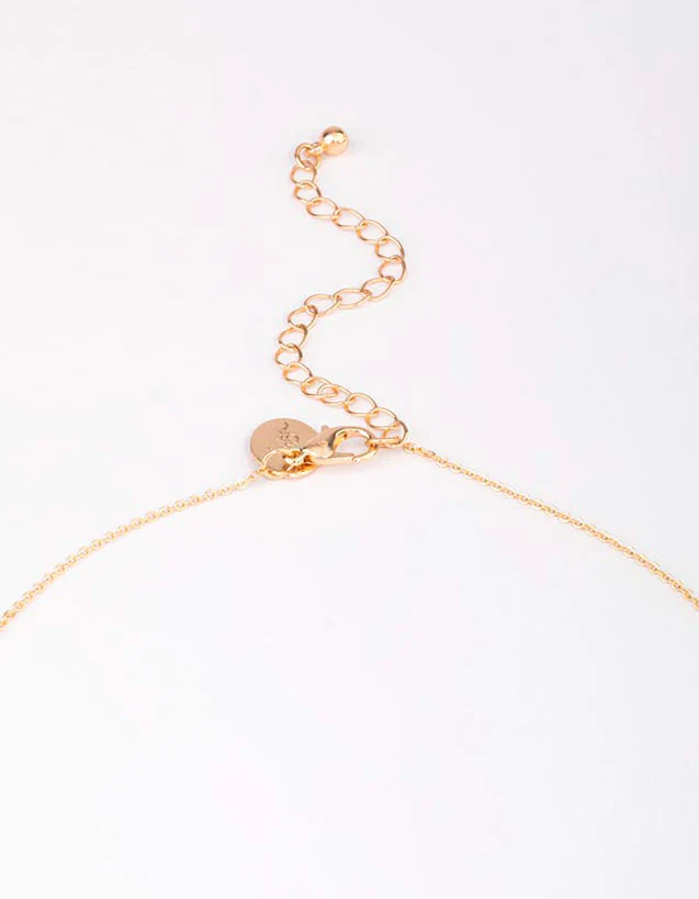Gold Mixed Charm Long Chain Necklace - Image 3
