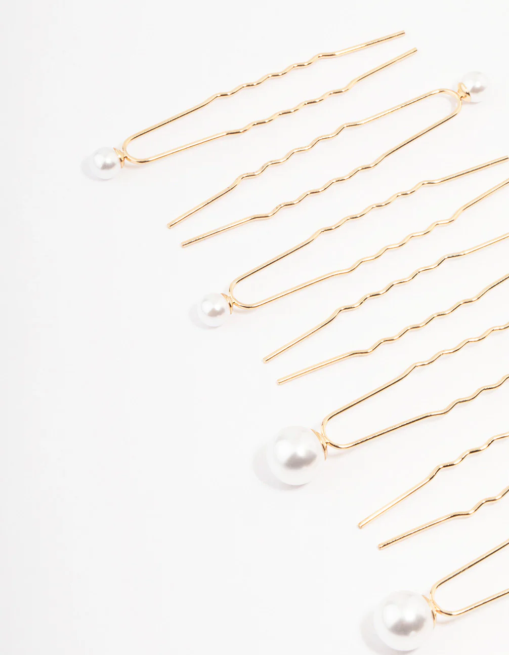 Gold Mixed Pearl Hair Pin Pack - Image 2