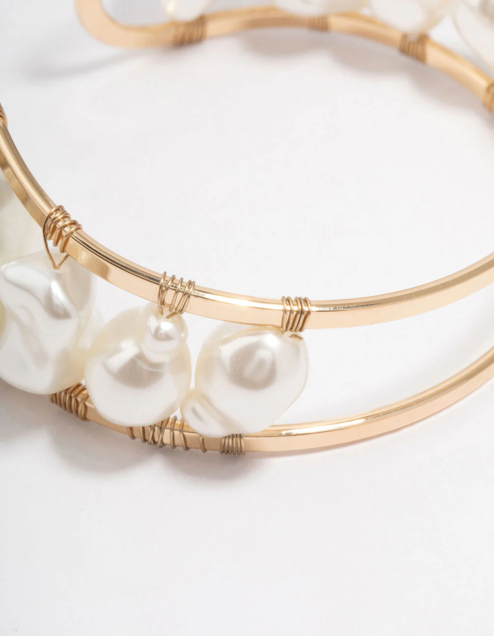 Gold Mixed Pearl Wrist Cuff - Image 3