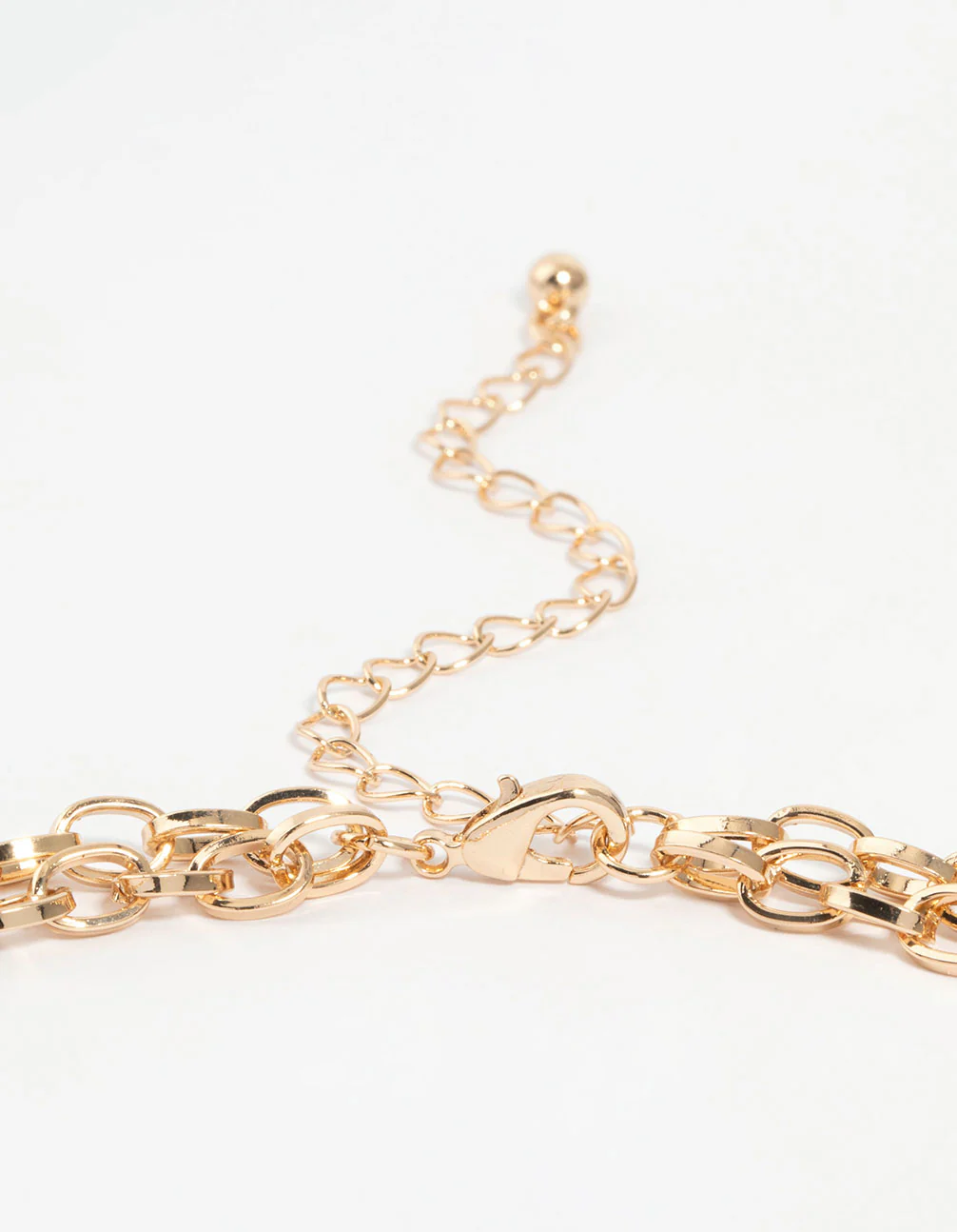 Gold Molten Disc Layered Necklace - Image 3