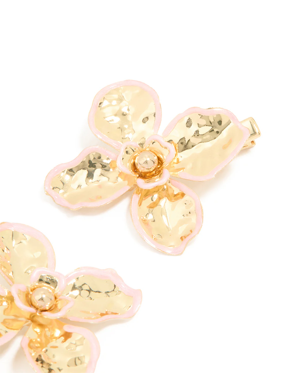 Gold Molten Flower Claw Clips 2-Pack - Image 3