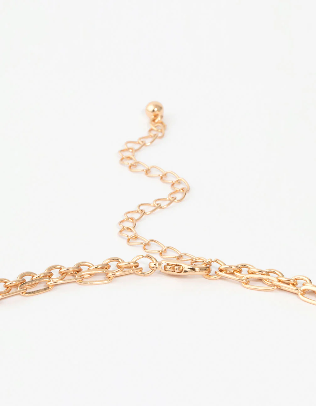 Gold Molten Layered Necklace - Image 3