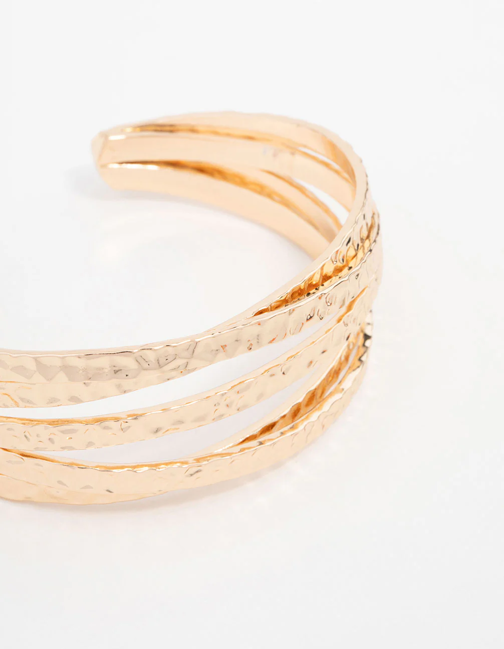 Gold Molten Stacking Wrist Cuff - Image 2
