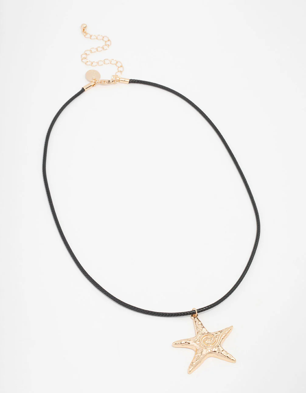 Gold Molten Starfish Cord Necklace - Image 2