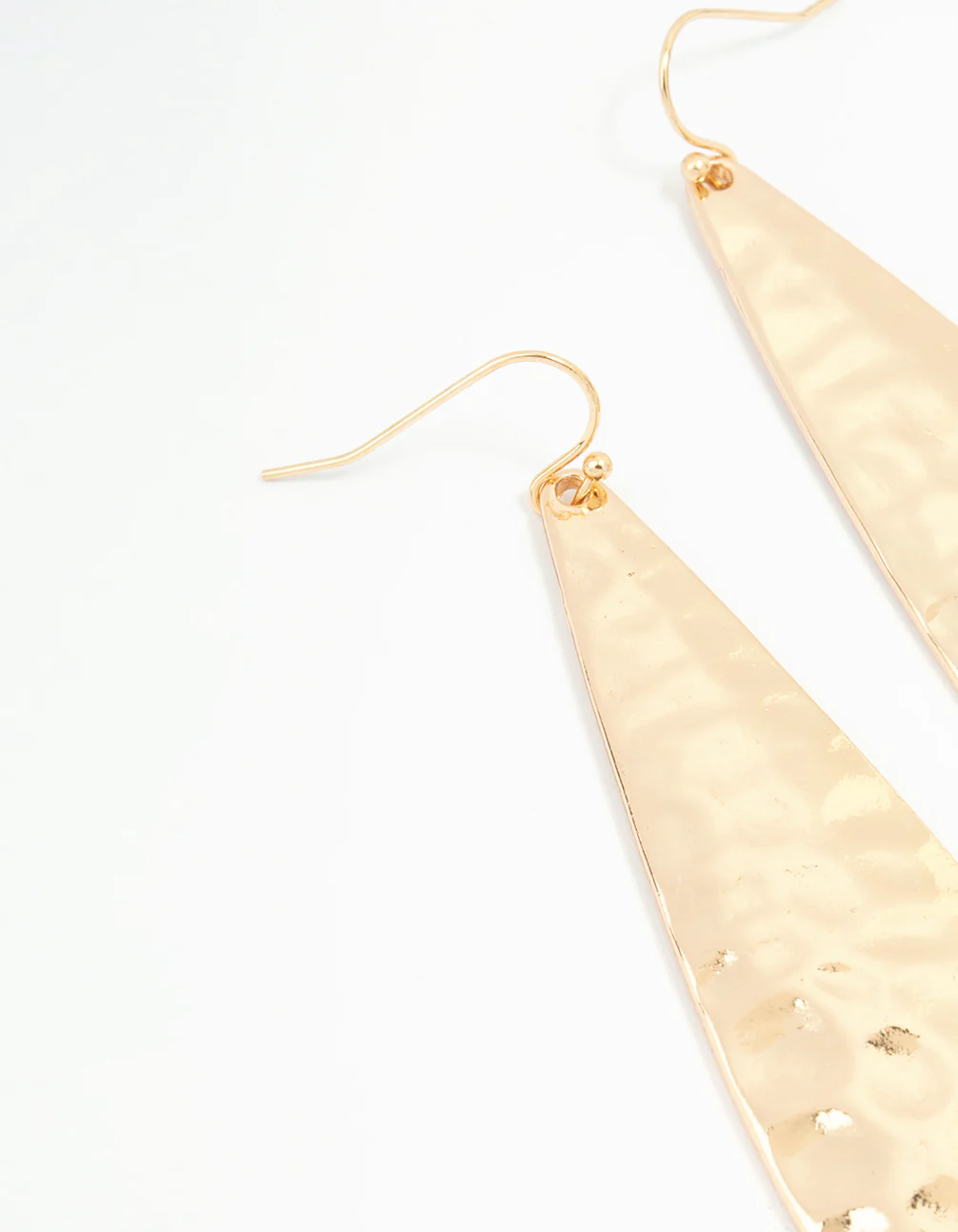 Gold Molten Teardrop Earrings - Image 4