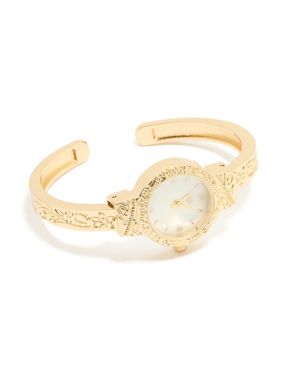 Gold Molten Vintage Round Watch Cuff - Image 2