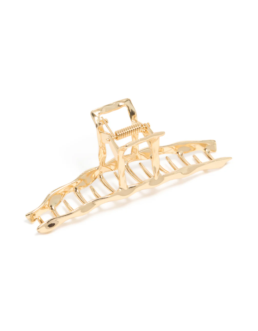 Gold Molten Wave Hair Claw Clip - Image 2