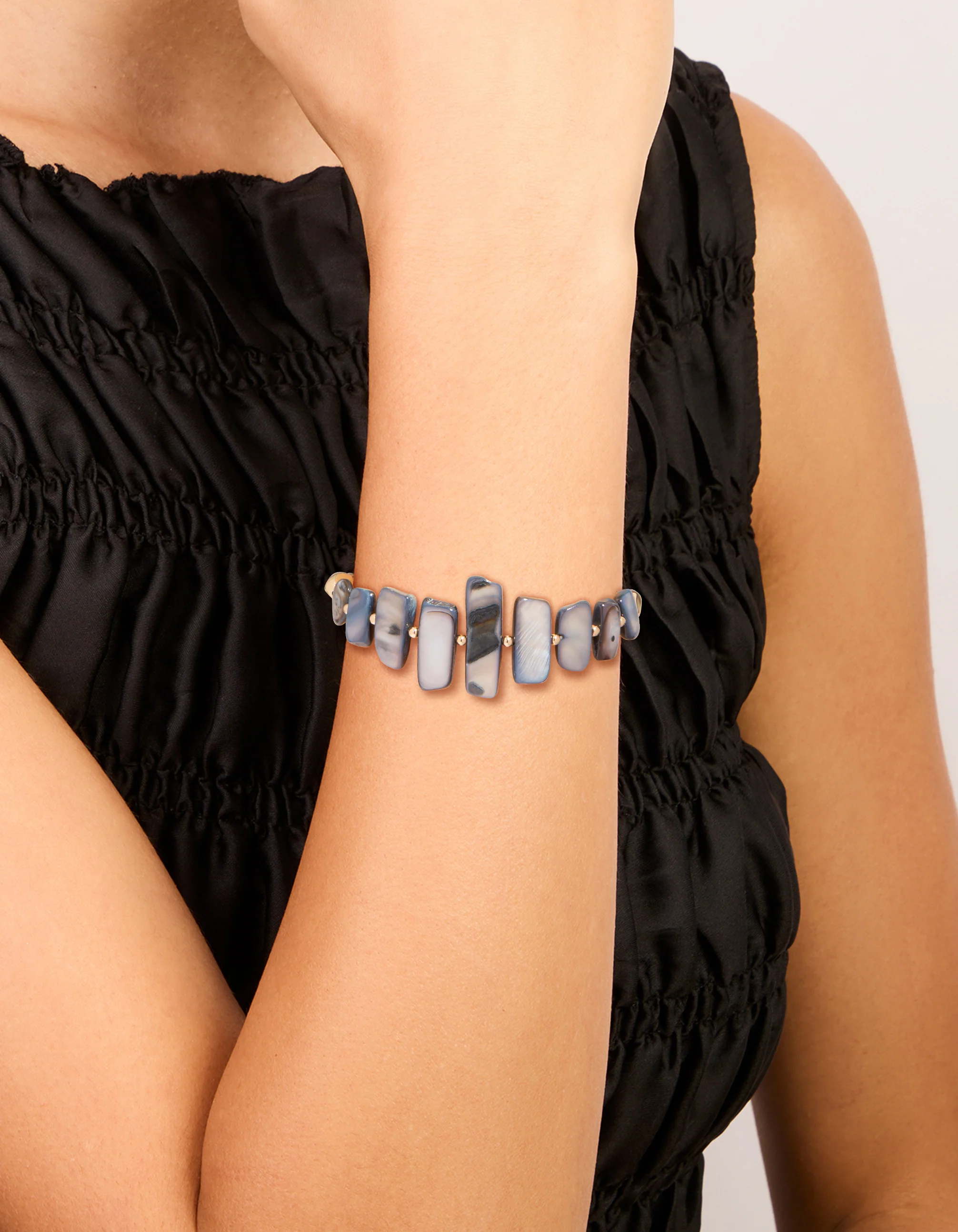 Gold Multi-Shape Shell Bracelet