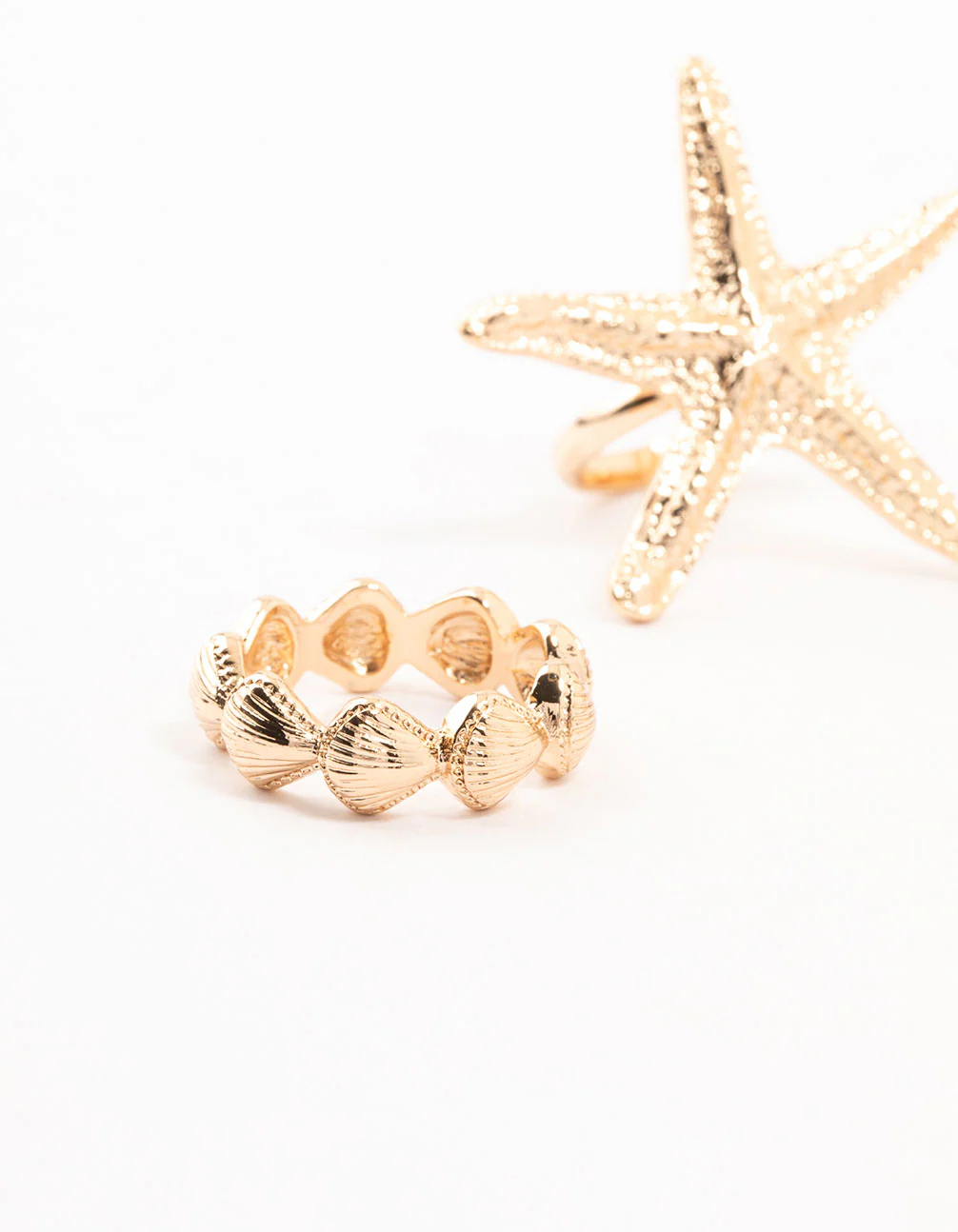 Gold Ocean Stacking Rings 3-Pack - Image 2