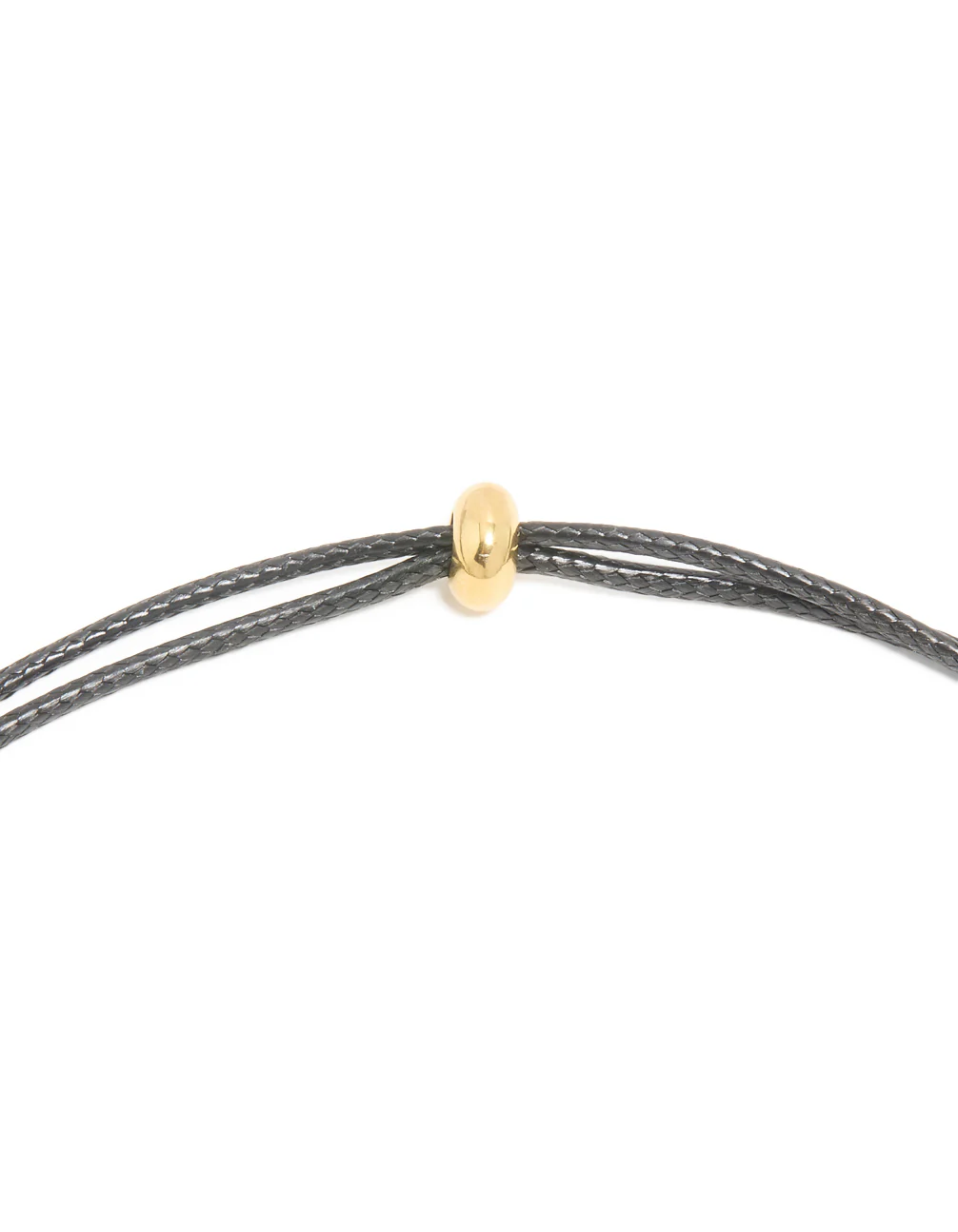Gold Open Molten Pendant Black Cord Necklace - Image 5