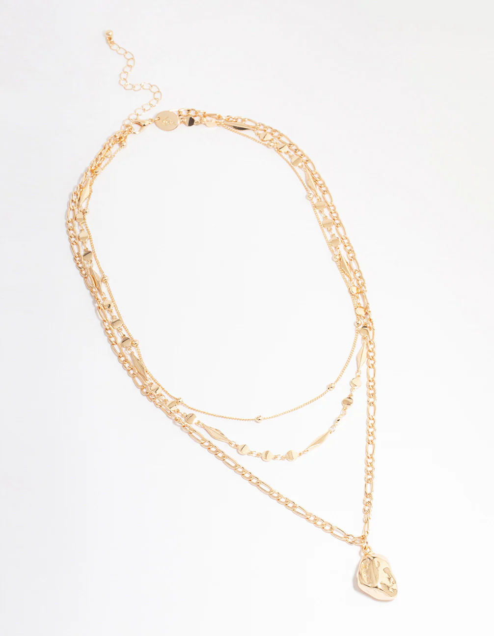 Gold Organic Layered Necklace - Image 2