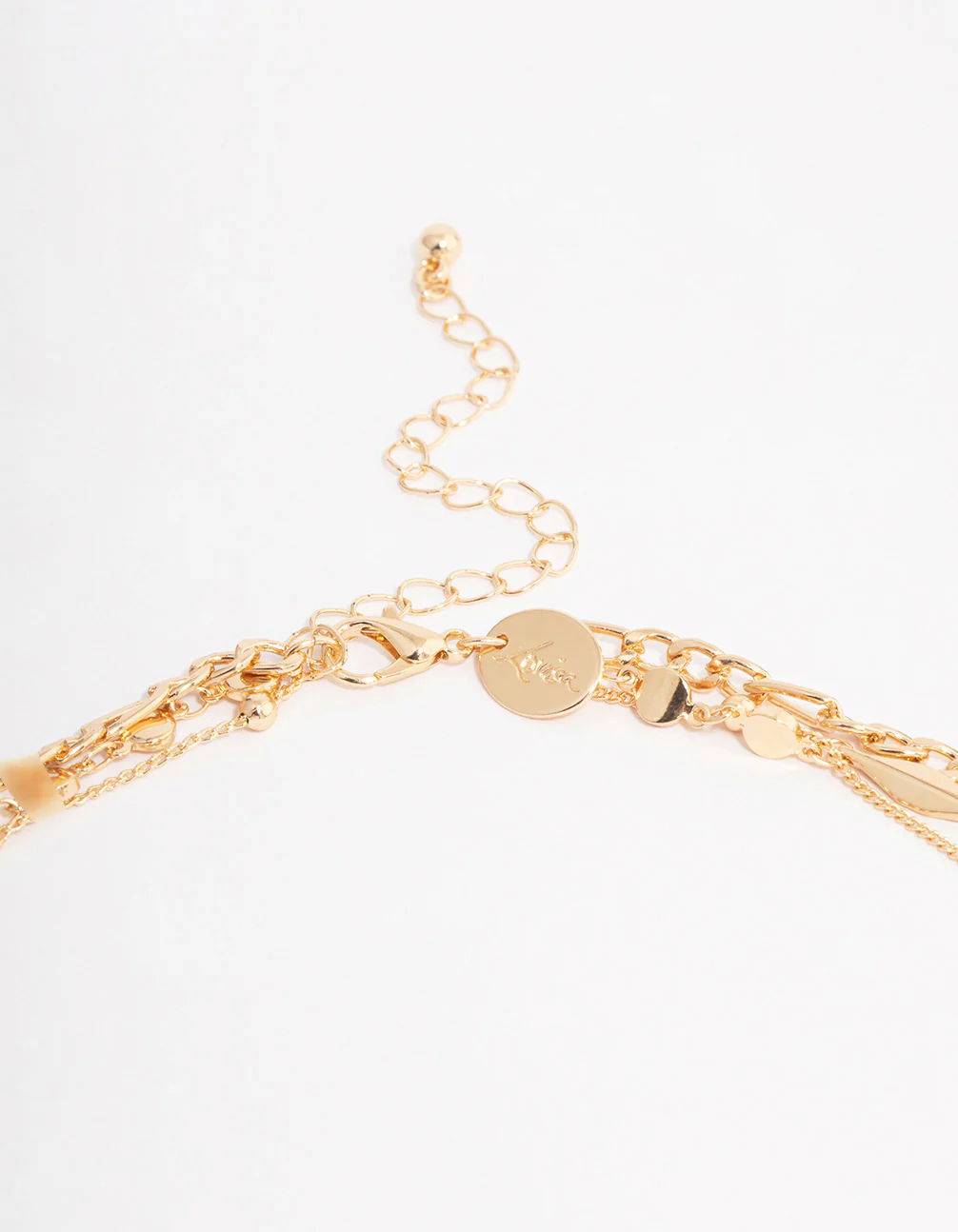 Gold Organic Layered Necklace - Image 3