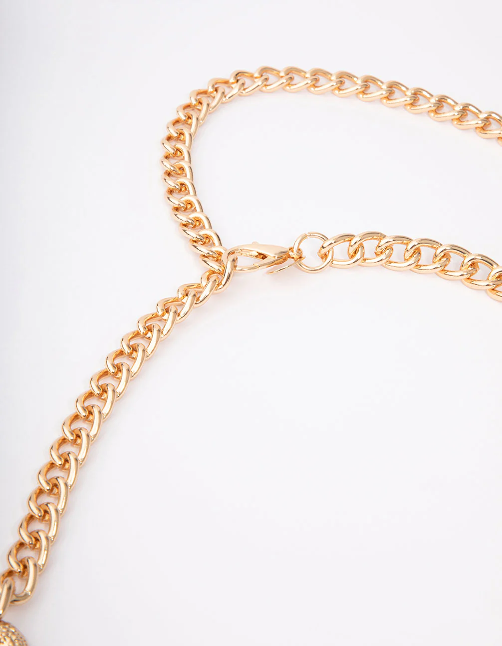 Gold Oval & Rectangle Link Chain Belt - Image 3