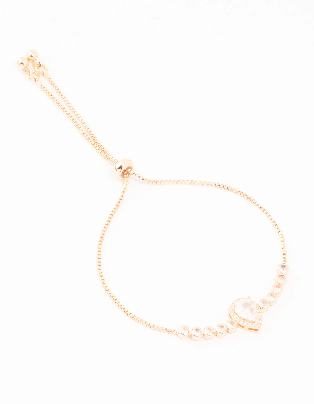 Gold Pear Pave Cubic Zirconia Halo Toggle Bracelet