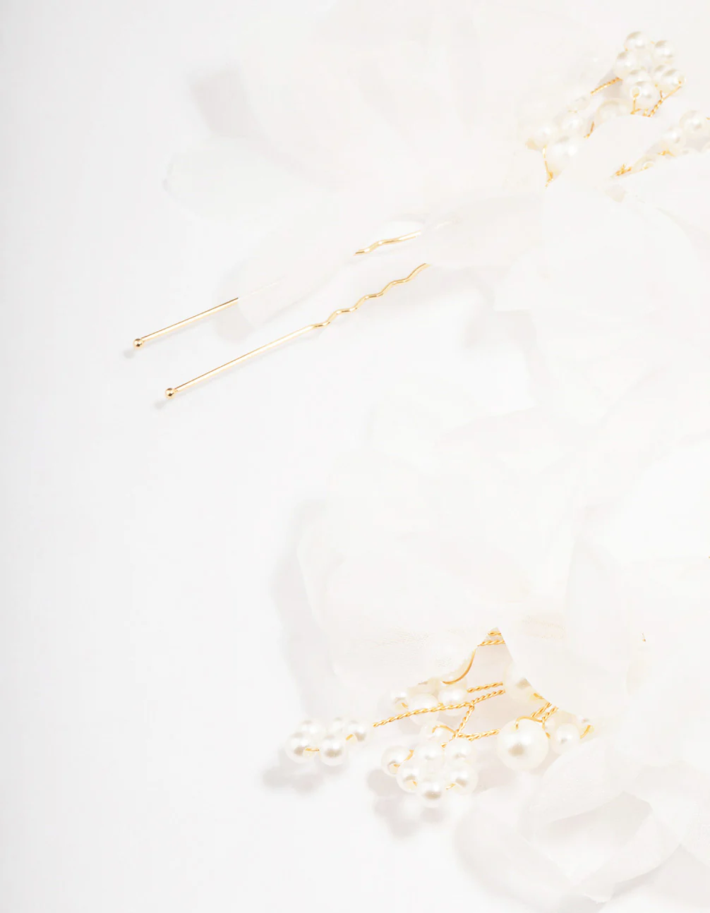 Gold Pearl & Flower Hair Pin Pack - Image 2