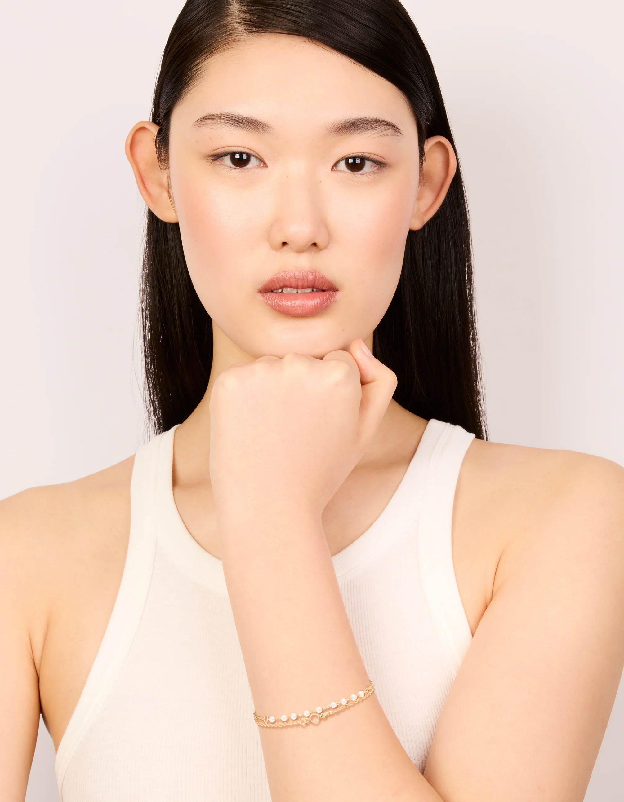 Gold Pearl Station Diamante Bracelet Pack - Image 3