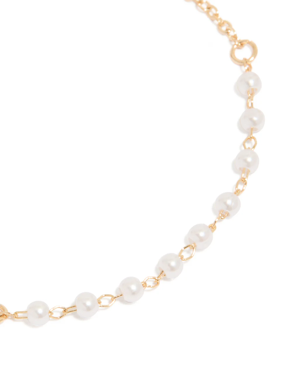 Gold Pearl Station Diamante Bracelet Pack - Image 4