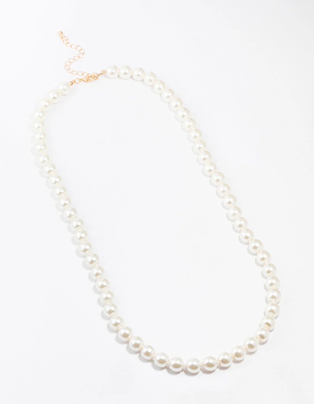 Gold Pearl Station Necklace - Image 2