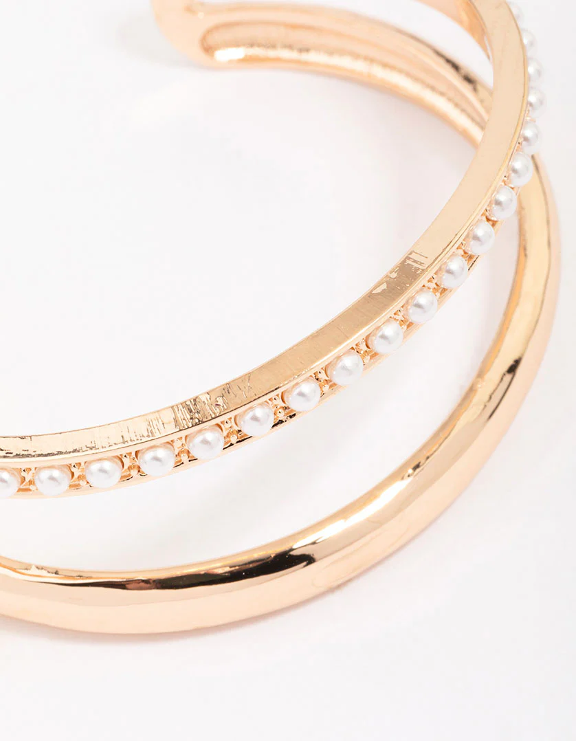 Gold Pearl Wrist Cuff - Image 2