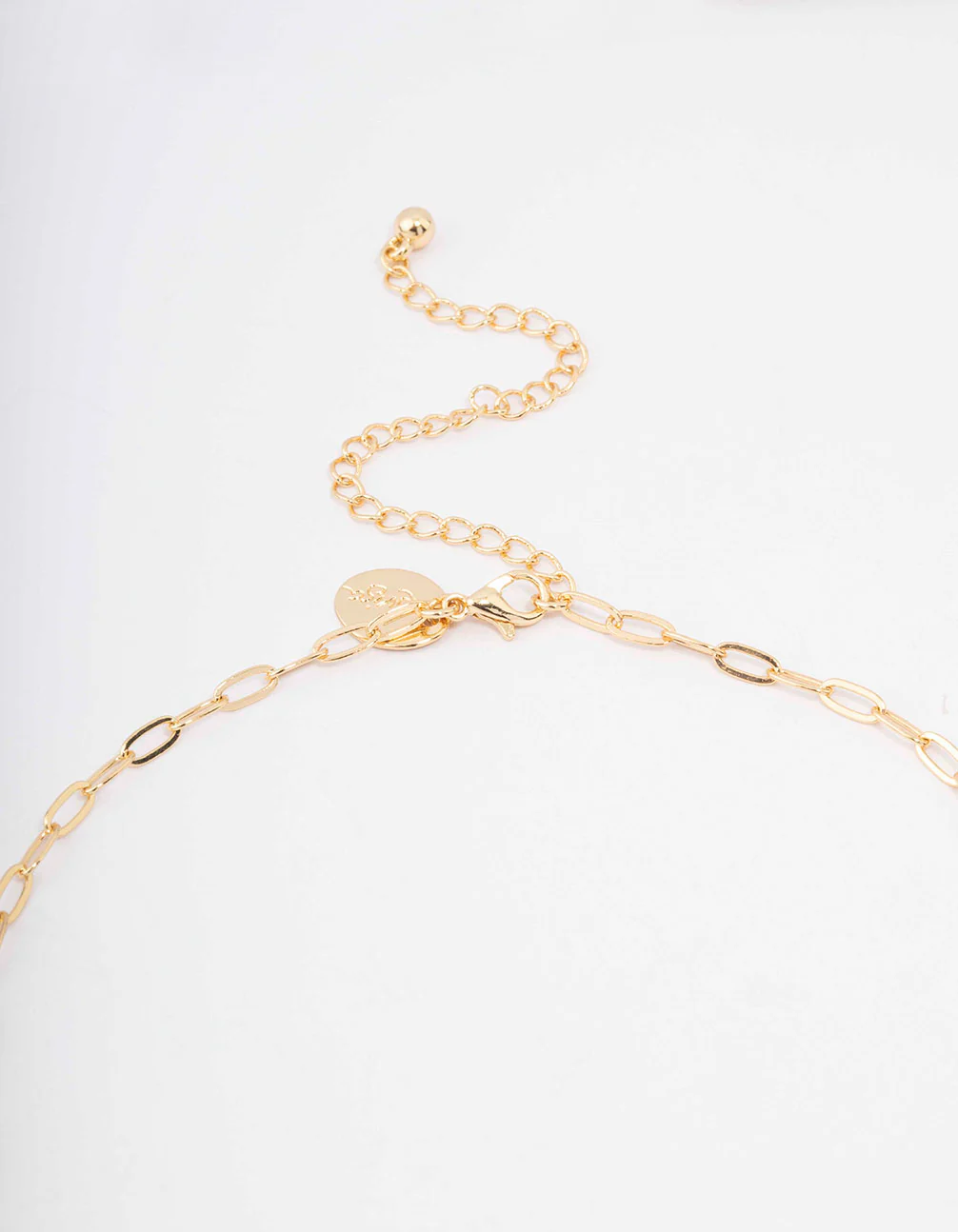 Gold Plated Alternating Cubic Zirconia & Pearl Link Short Necklace - Image 3