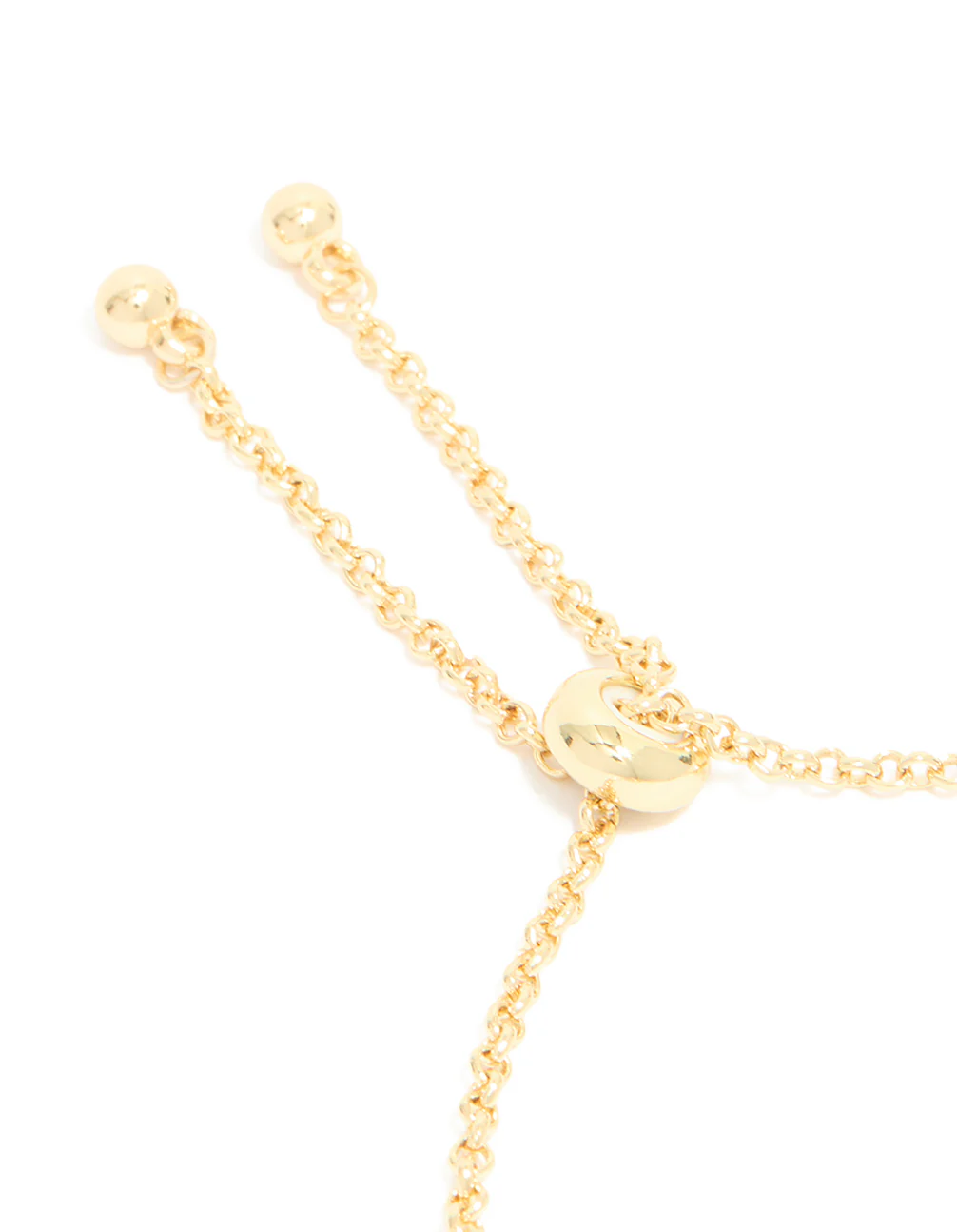 Gold Plated Aqua Cubic Zirconia Large Toggle Bracelet - Image 5