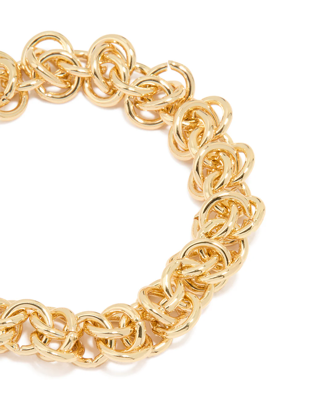 Gold Plated Chunky Interwoven Link Bracelet - Image 2