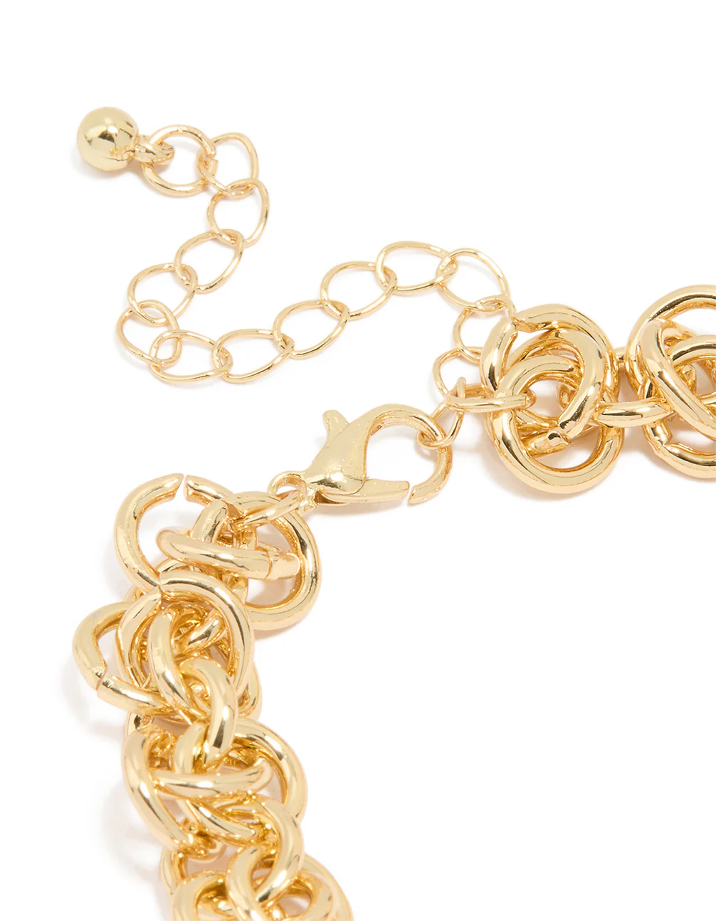 Gold Plated Chunky Interwoven Link Bracelet - Image 3