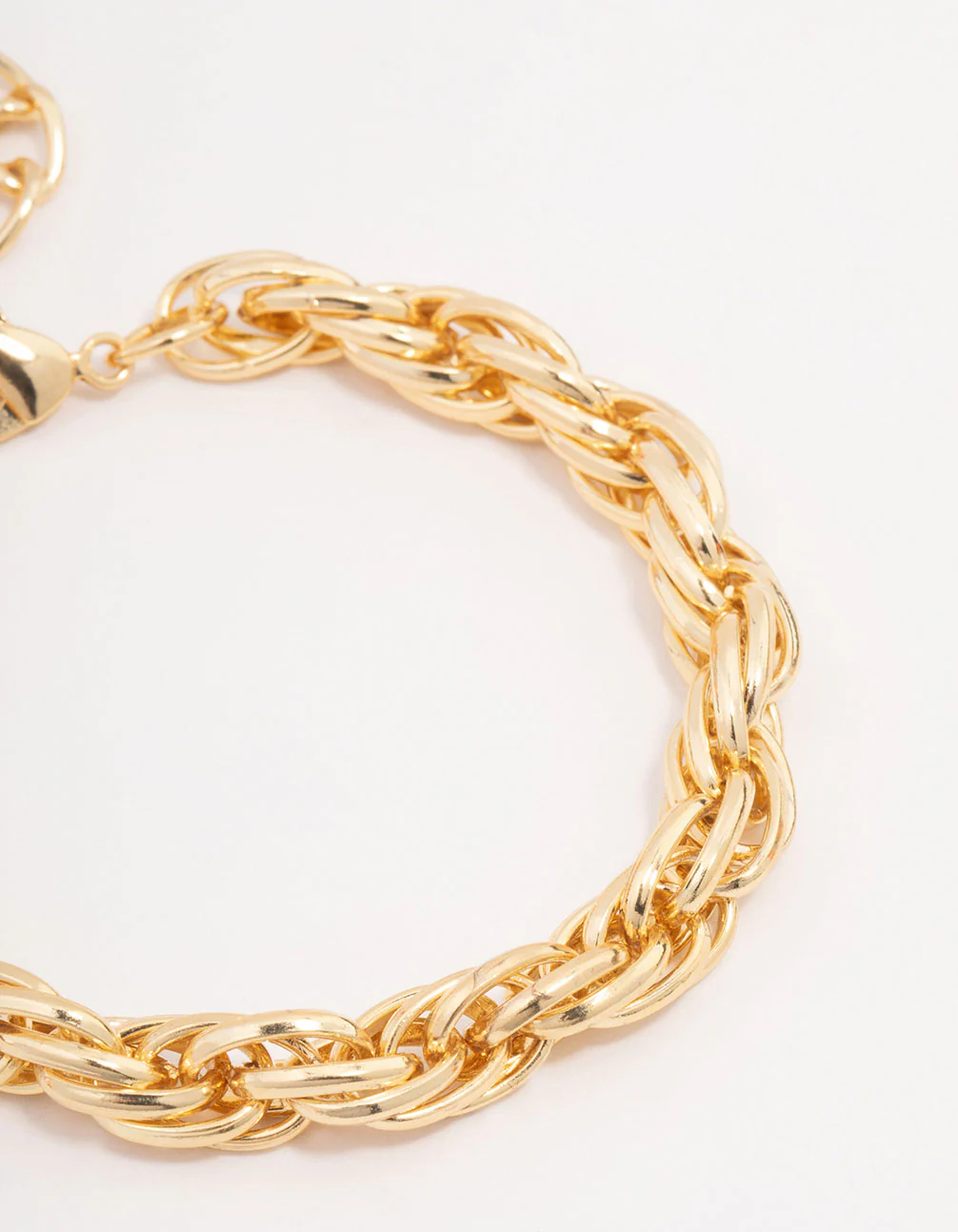 Gold Plated Chunky Rope Chain Bracelet - Image 2
