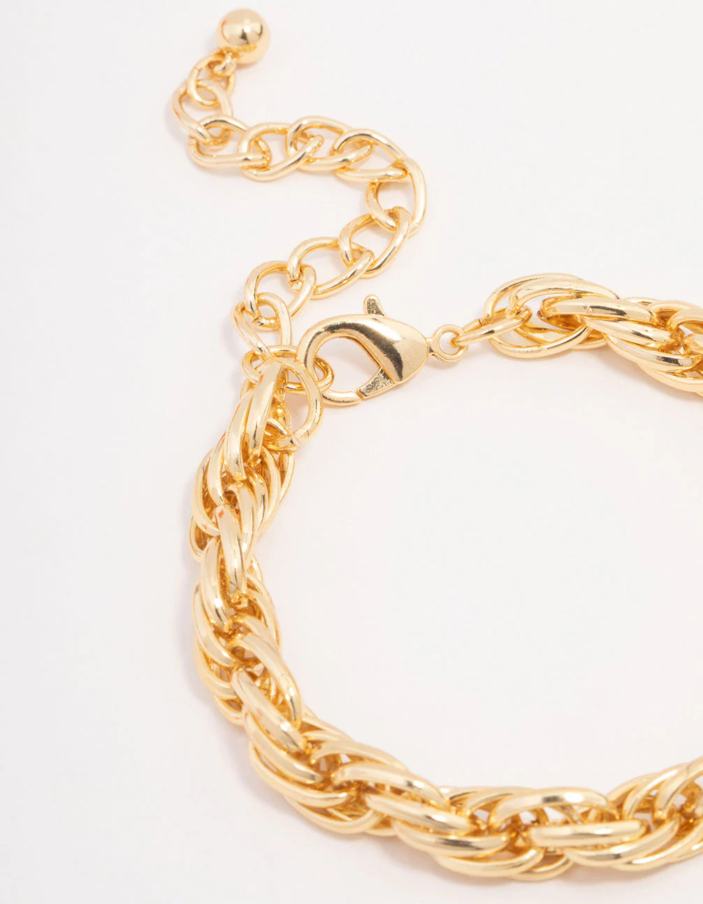 Gold Plated Chunky Rope Chain Bracelet - Image 3