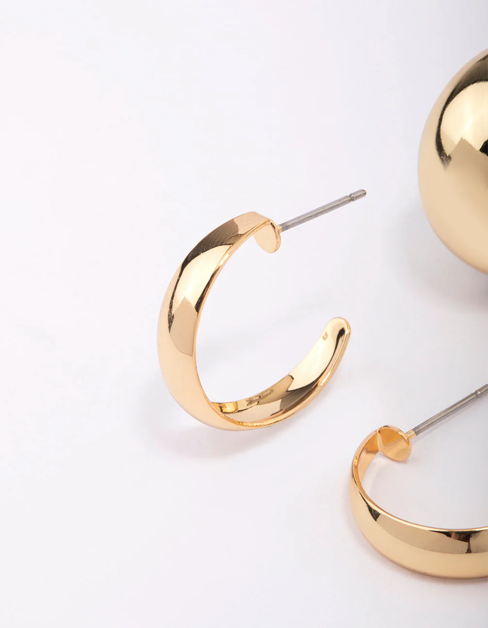 Gold Plated Classic Hoop Earring Pack - Image 2