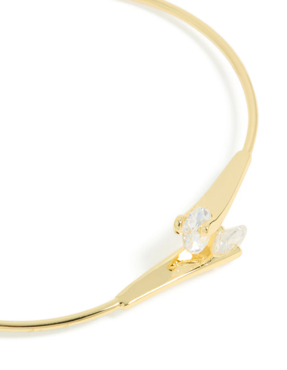 Gold Plated Cubic Zirconia Floating Wrap Bangle - Image 3