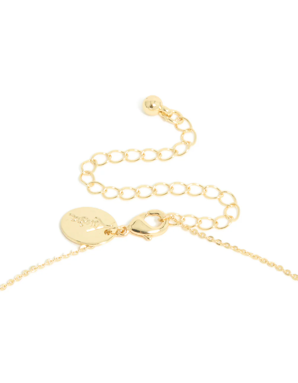 Gold Plated Cubic Zirconia Linked Circle Necklace - Image 4