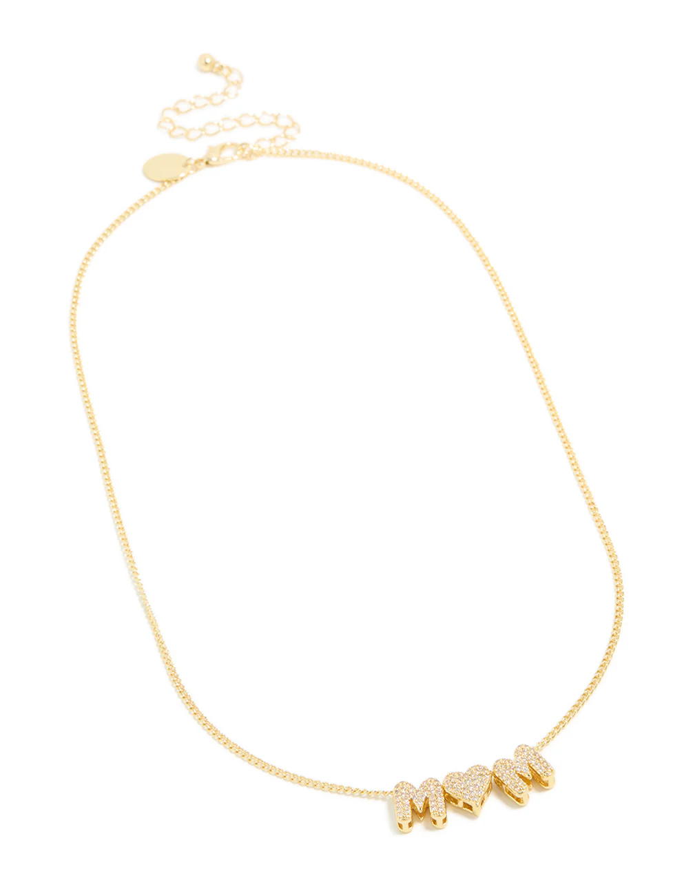Gold Plated Cubic Zirconia Mum Heart Necklace - Image 3