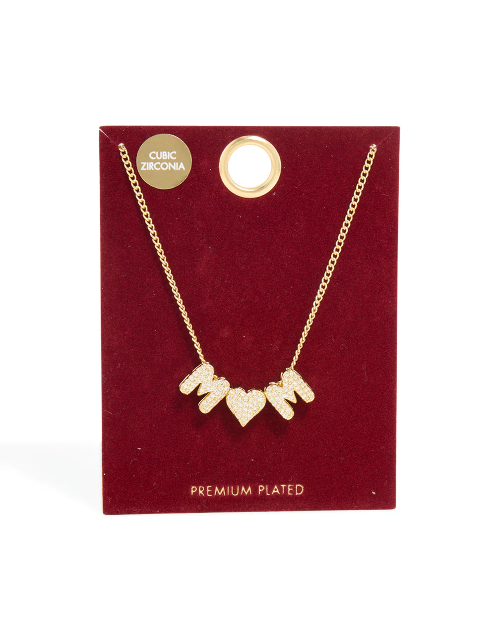 Gold Plated Cubic Zirconia Mum Heart Necklace - Image 4