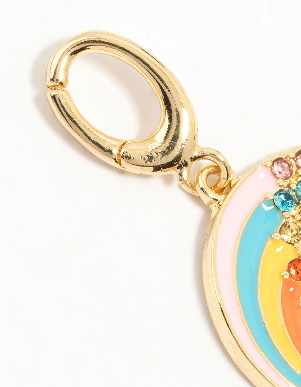 Gold Plated Cubic Zirconia Rainbow Charm - Image 2