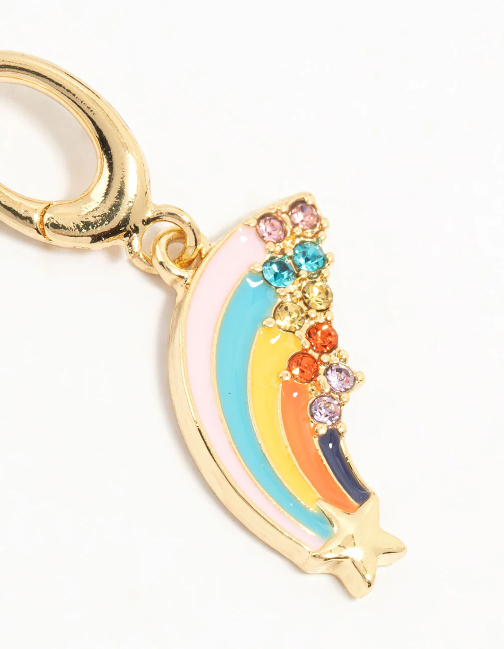 Gold Plated Cubic Zirconia Rainbow Charm - Image 3