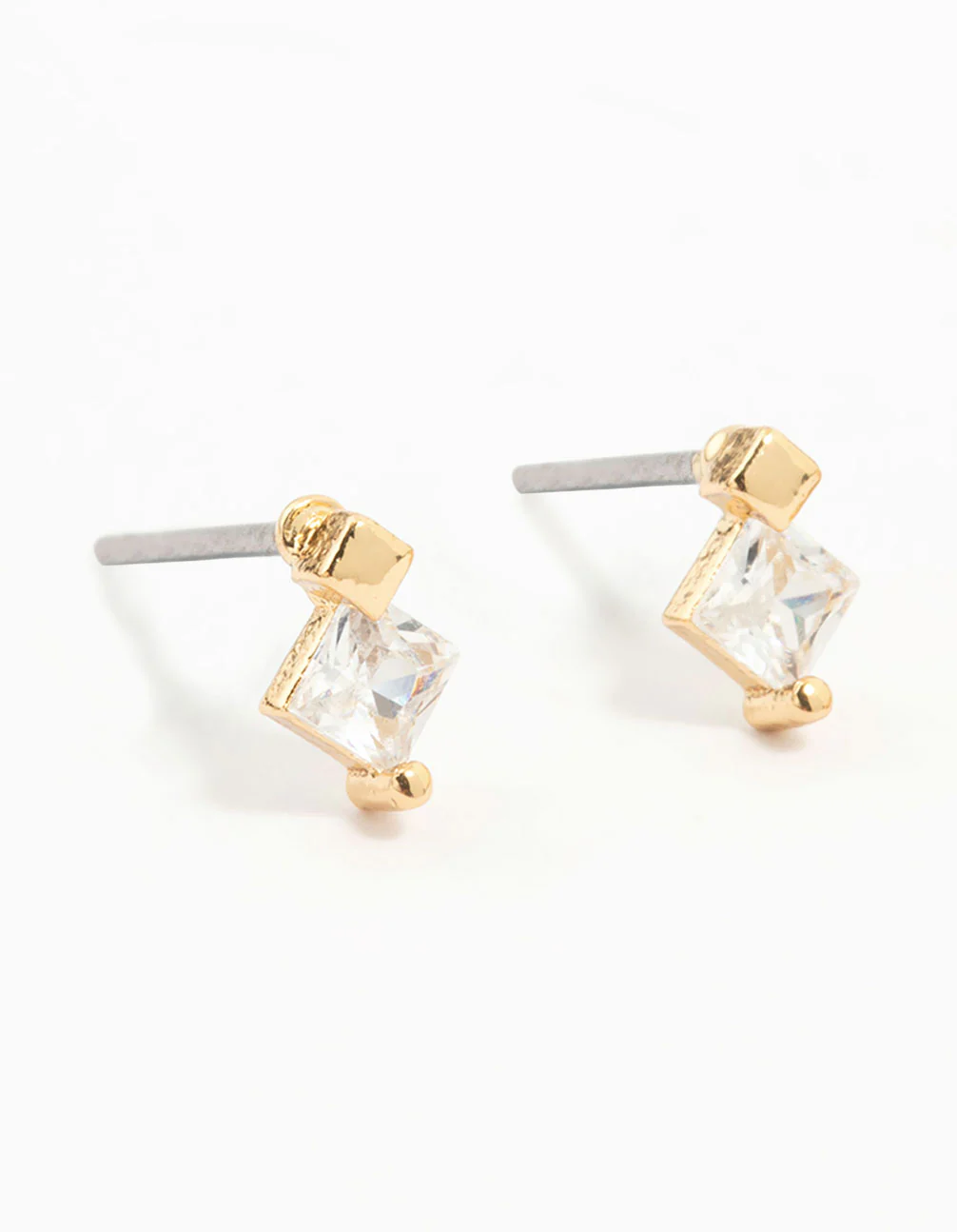 Gold Plated Cubic Zirconia Sun & Star Earrings 3-Pack - Image 2
