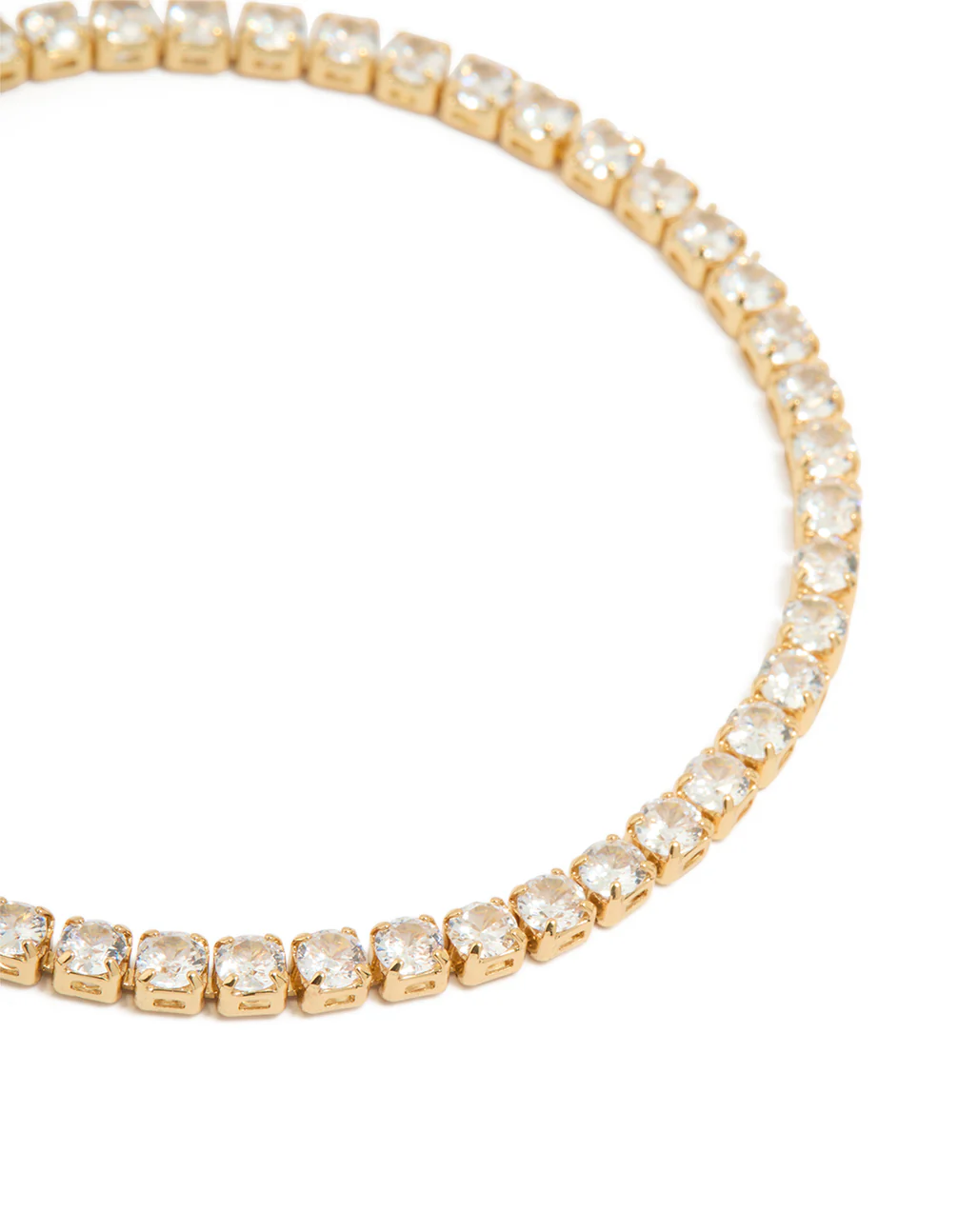 Gold Plated Cubic Zirconia Tennis Bracelet - Image 3